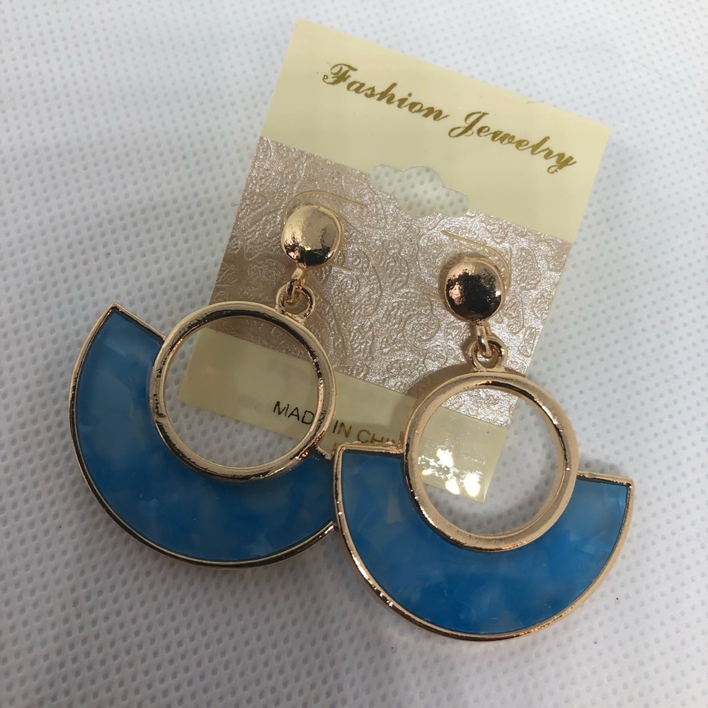 Blue BaubleBar Style Earrings ✨Free Hoops Gift✨